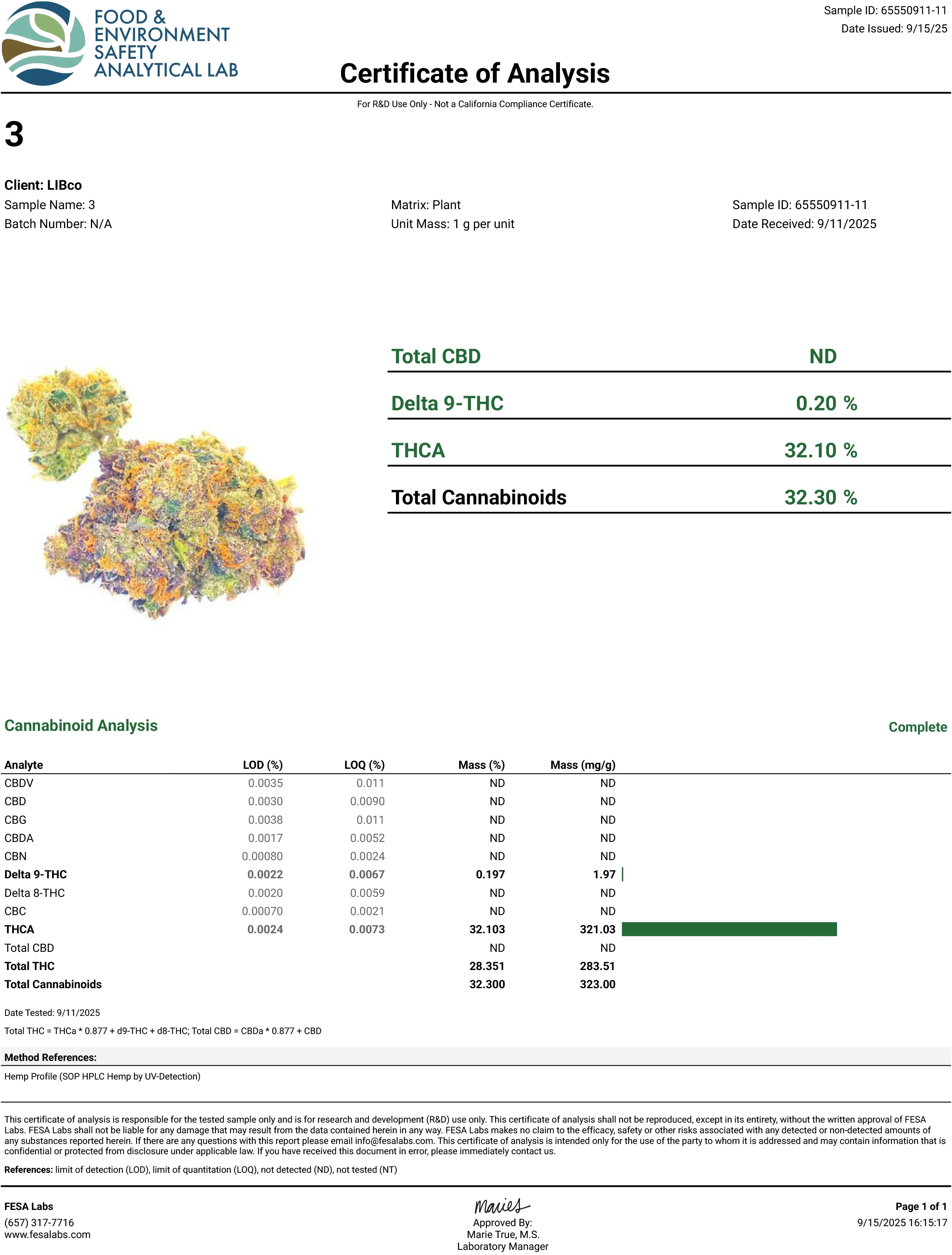 #03 BOLO RUNTZ (Indica) | THCA Hemp Flower
