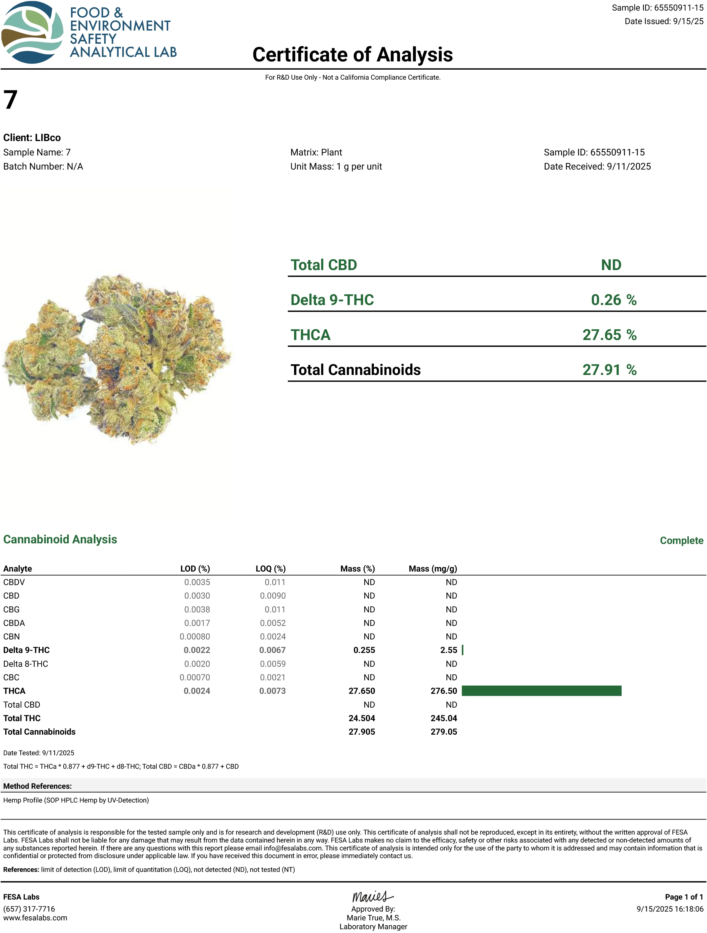 #07 LEMON CHERRY GELATO (Hybrid) | THCA Hemp Flower